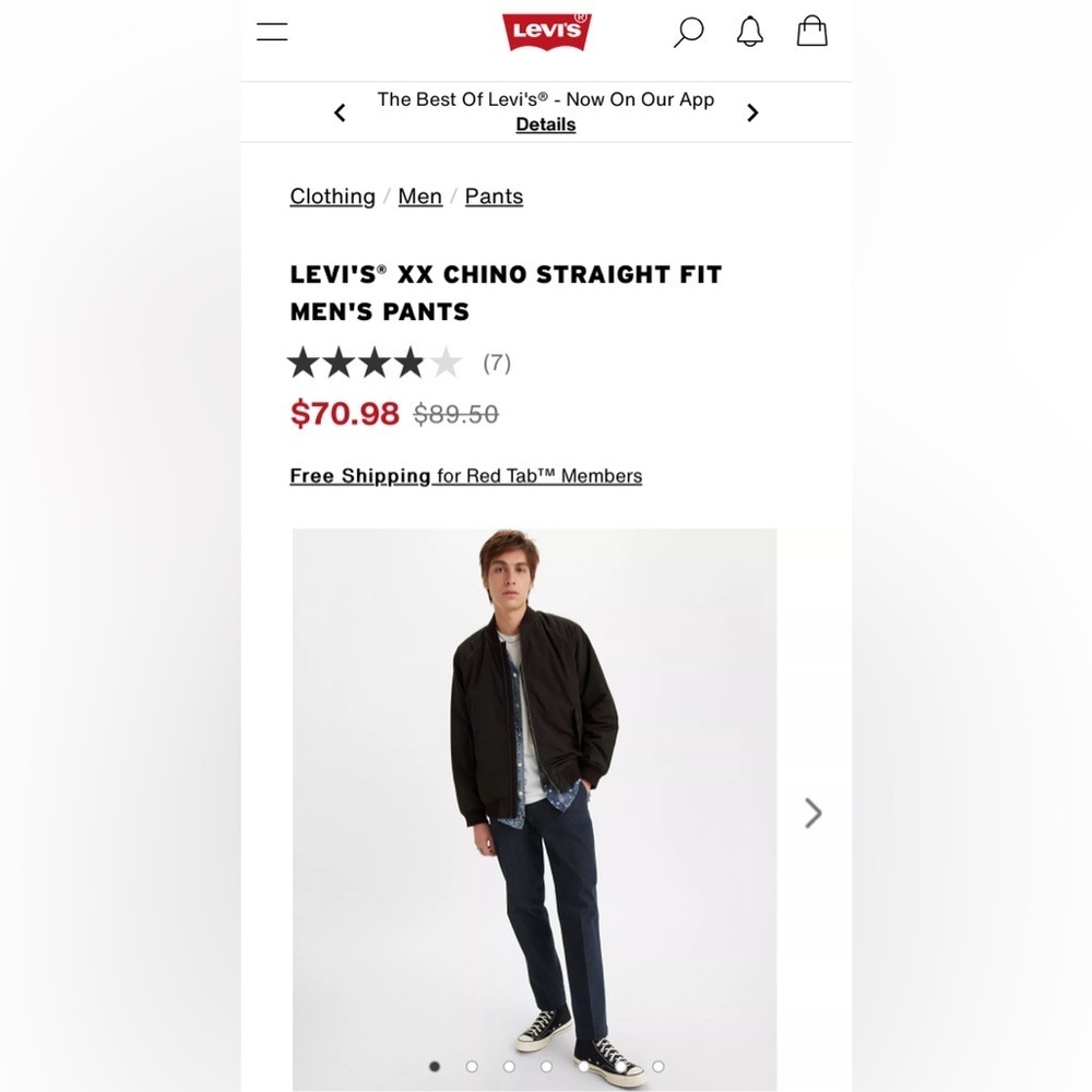 LEVI'S® XX CHINO STRAIGHT FIT MEN'S PANTS